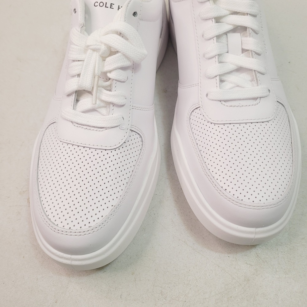 Cole Haan Grand Crosscourt Sneakers Mens 9.5 White Leather Low Top Shoes - Picture 2 of 11
